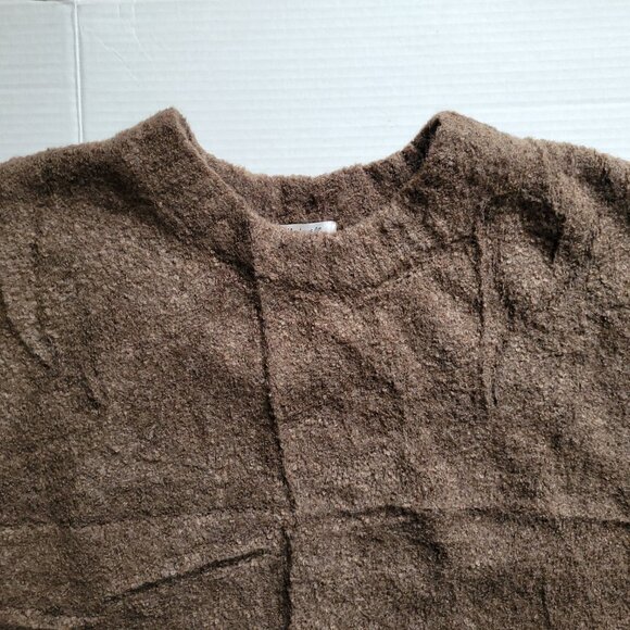 Madewell sweater sleeveless vest fuzzy brown acrylic plus size XL preppy neutral - Picture 13 of 13